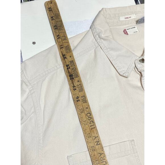 Vintage Levi’s Beige Button-Up Shirt – Long Sleeve – Size 2XL –26x32 – - Picture 3 of 9